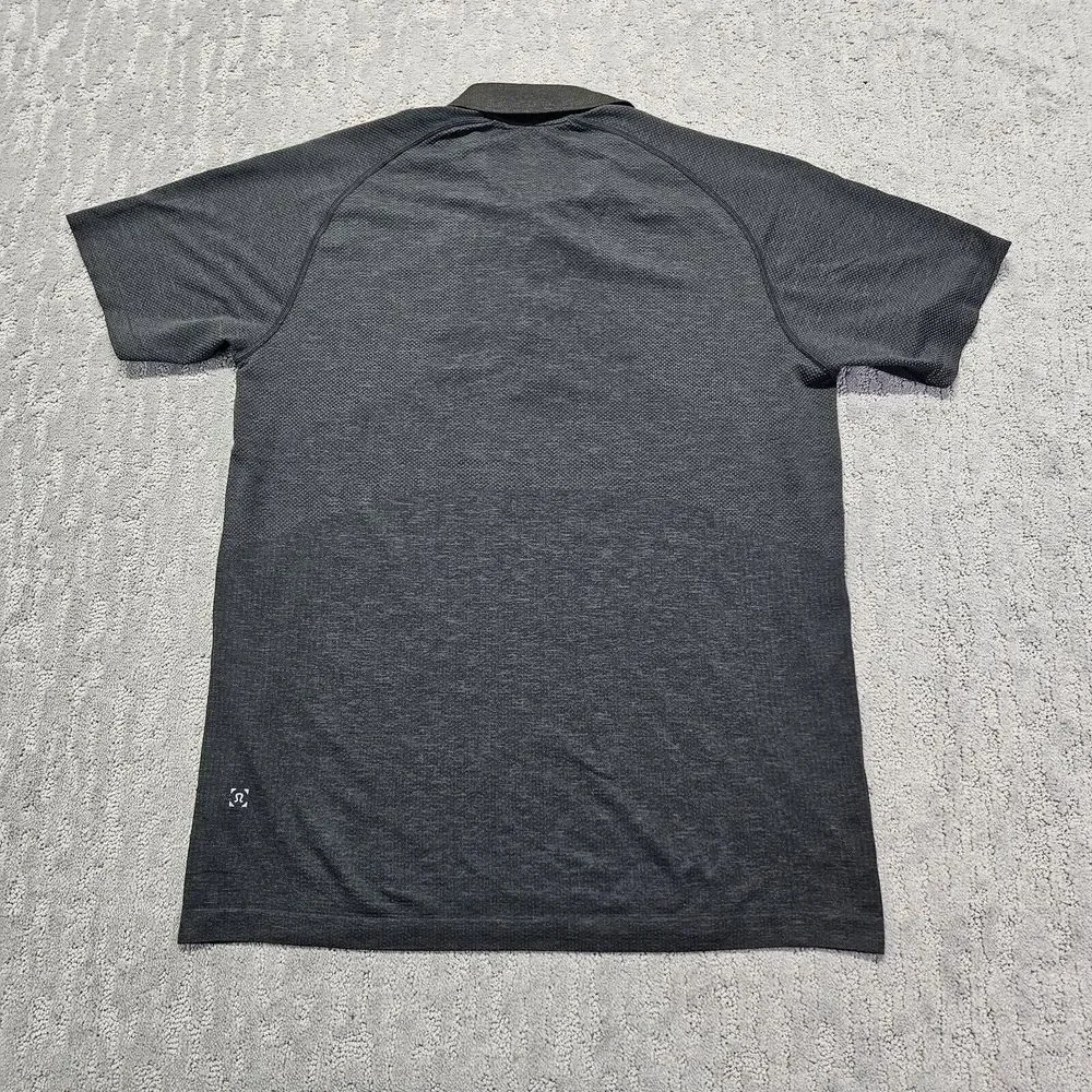 Lululemon Metal Vent Shirt Mens Large Gray Performance‎ Stretch Golf Casual EUC